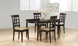 Tampa Furniture Outlet - Coaster - Gabriel 5-piece Extension Leaf Dining Table Set Cappuccino - 100770-S5