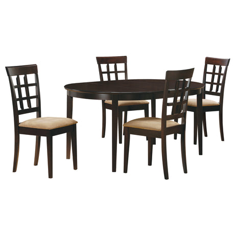 Gabriel 5-piece Extension Leaf Dining Table Set Cappuccino - Tampa Furniture Outlet
