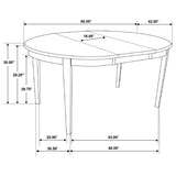 Gabriel 5-piece Extension Leaf Dining Table Set Cappuccino - Tampa Furniture Outlet
