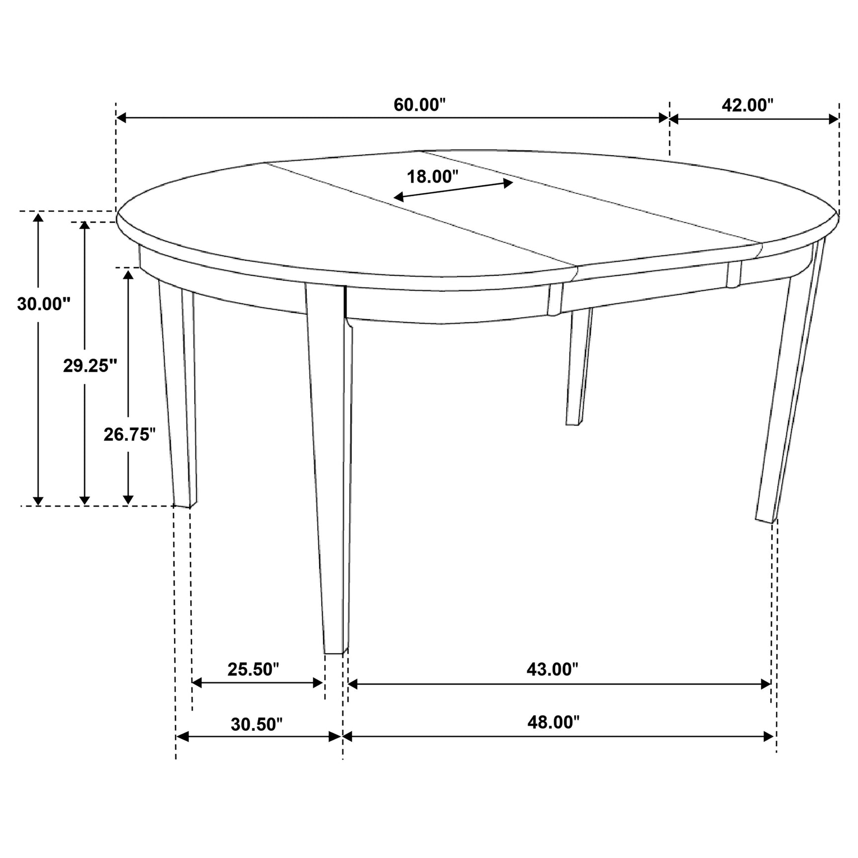 Gabriel 5-piece Extension Leaf Dining Table Set Cappuccino - Tampa Furniture Outlet