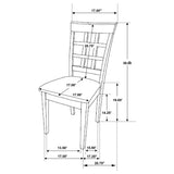 Gabriel 5-piece Extension Leaf Dining Table Set Cappuccino - Tampa Furniture Outlet