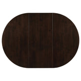 Gabriel Oval 60-inch Extension Leaf Dining Table Cappuccino - Tampa Furniture Outlet