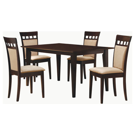 Gabriel 5-piece Rectangular 59-inch Dining Set Cappuccino - Tampa Furniture Outlet