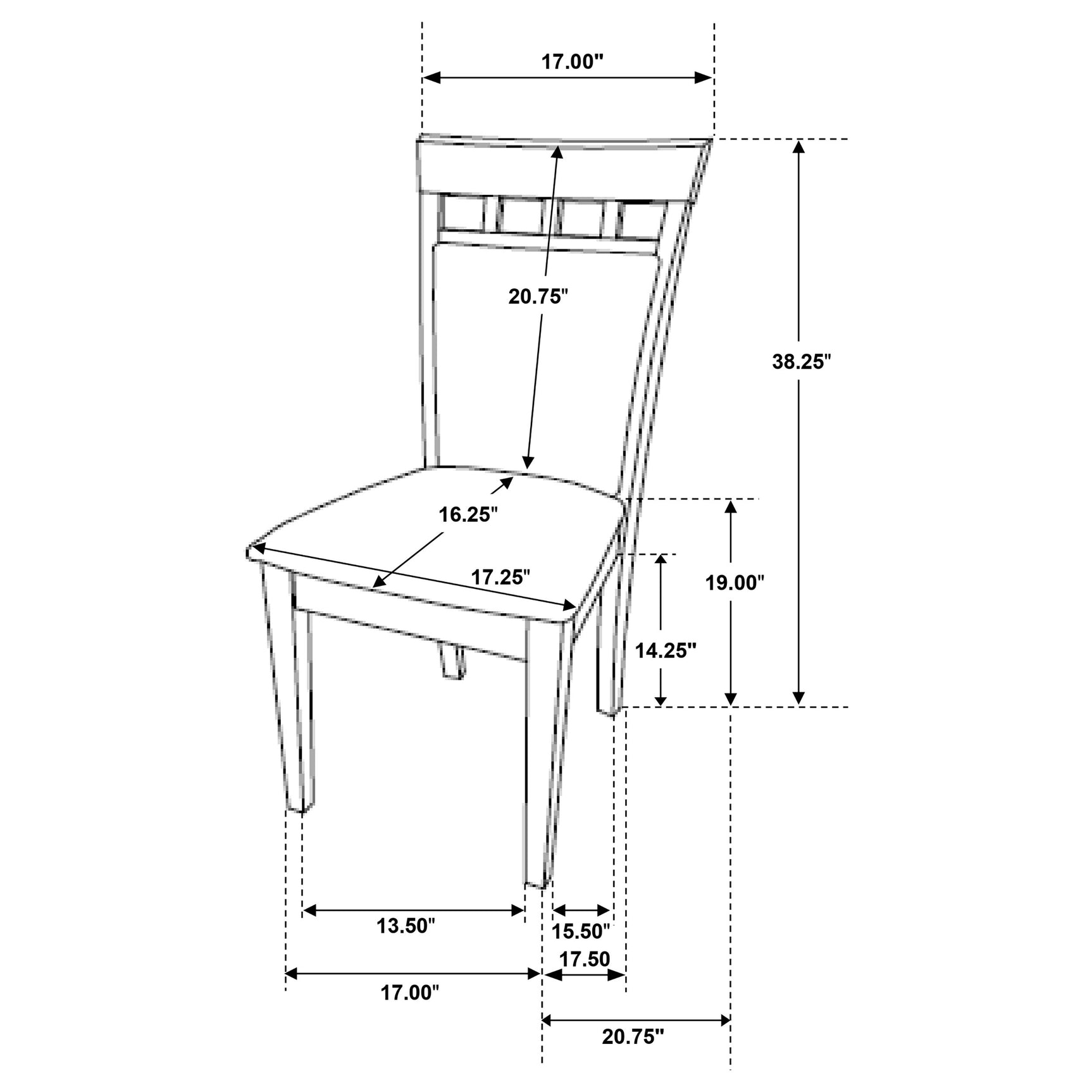 Gabriel 5-piece Rectangular 59-inch Dining Set Cappuccino - Tampa Furniture Outlet