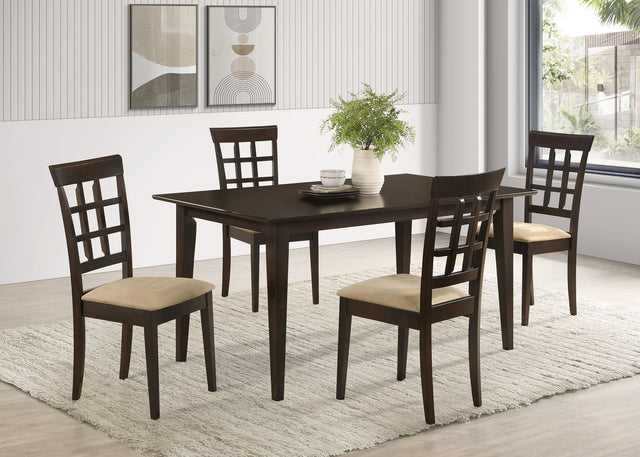 Tampa Furniture Outlet - Coaster - Gabriel 5-piece Rectangular 59-inch Dining Set Cappuccino - 100771-S5