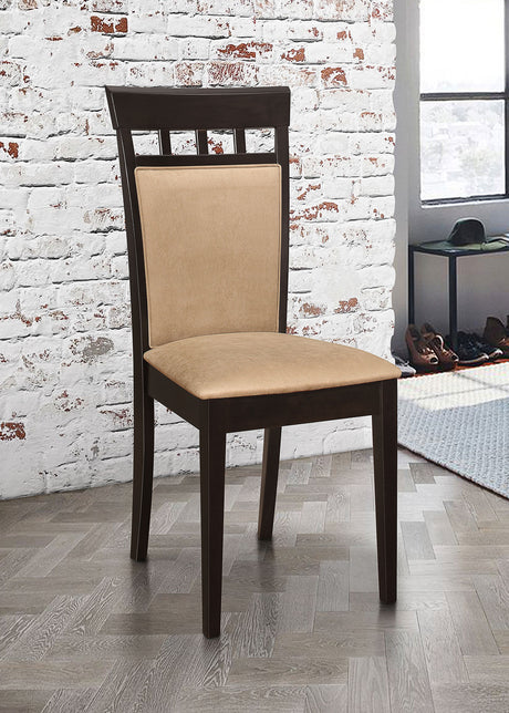 Gabriel Closed Back Dining Side Chair Cappuccino (Set of 2) - Tampa Furniture Outlet