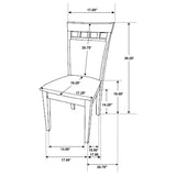 Gabriel Closed Back Dining Side Chair Cappuccino (Set of 2) - Tampa Furniture Outlet