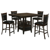 Jaden 5-piece Square Counter Height Dining Set Espresso - Tampa Furniture Outlet