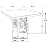 Jaden 5-piece Square Counter Height Dining Set Espresso - Tampa Furniture Outlet