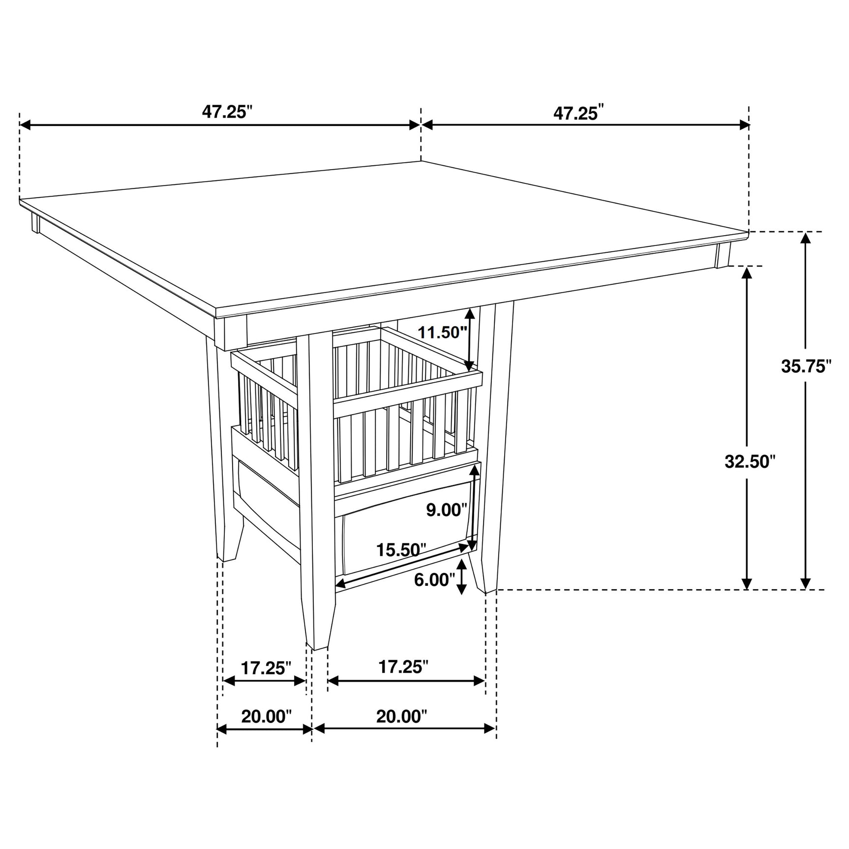 Jaden 5-piece Square Counter Height Dining Set Espresso - Tampa Furniture Outlet
