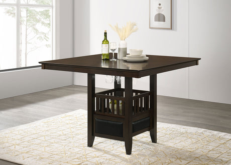 Jaden Square 47-inch Counter Height Dining Table Espresso - Tampa Furniture Outlet