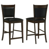 Tampa Furniture Outlet - Coaster - Jaden Upholstered Counter Chair Espresso (Set of 2) - 100959
