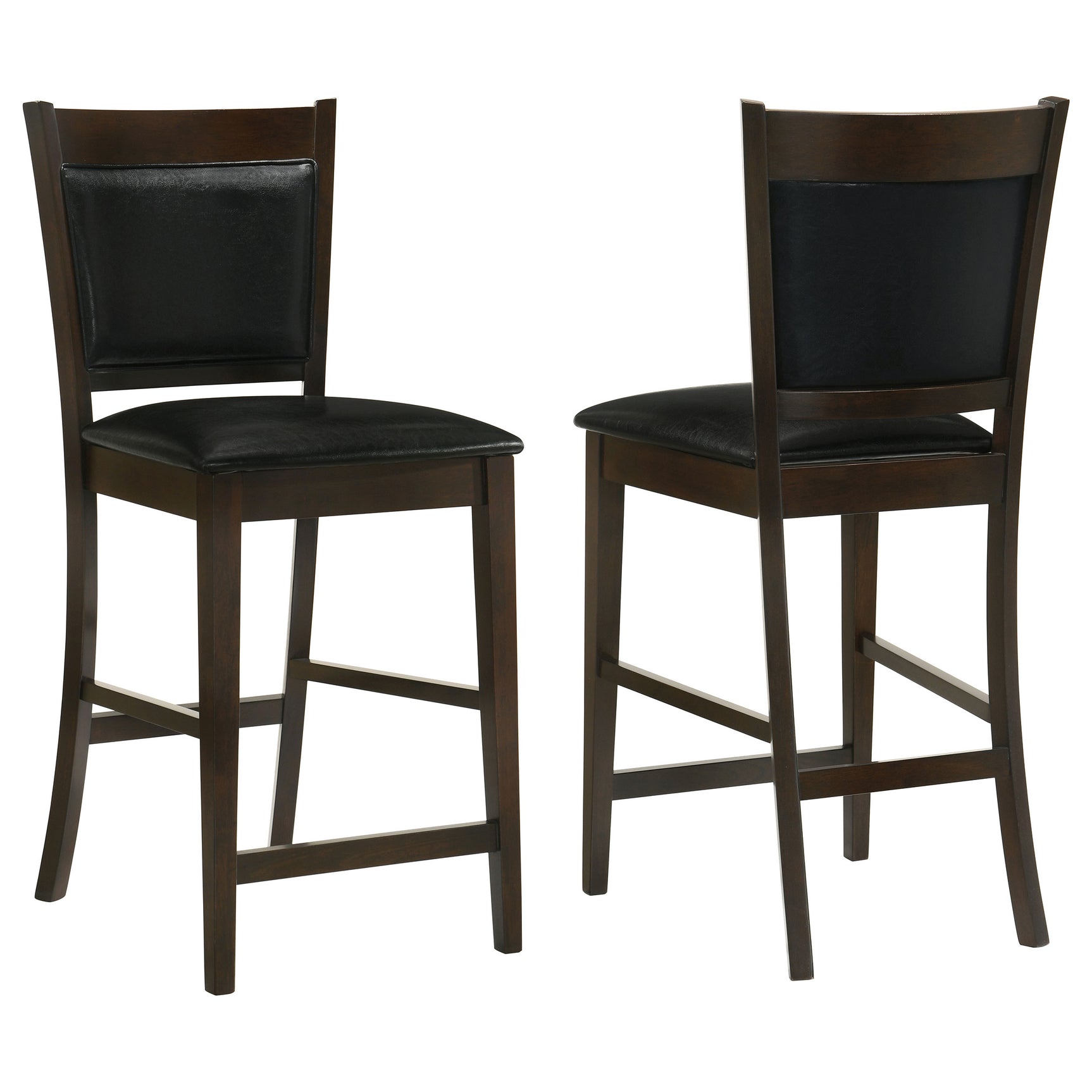 Tampa Furniture Outlet - Coaster - Jaden Upholstered Counter Chair Espresso (Set of 2) - 100959