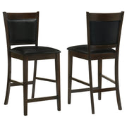 Tampa Furniture Outlet - Coaster - Jaden Upholstered Counter Chair Espresso (Set of 2) - 100959