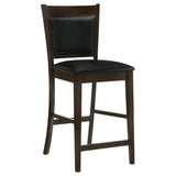 Jaden Upholstered Counter Chair Espresso (Set of 2) - Tampa Furniture Outlet