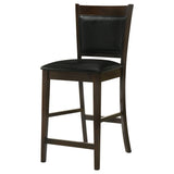 Jaden Upholstered Counter Chair Espresso (Set of 2) - Tampa Furniture Outlet