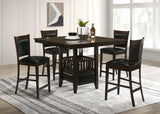 Jaden Upholstered Counter Chair Espresso (Set of 2) - Tampa Furniture Outlet