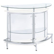 Tampa Furniture Outlet - Coaster - Amarillo Freestanding Glass Top Home Bar Wine Cabinet White - 101066