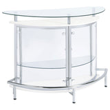 Tampa Furniture Outlet - Coaster - Amarillo Freestanding Glass Top Home Bar Wine Cabinet White - 101066