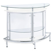 Tampa Furniture Outlet - Coaster - Amarillo Freestanding Glass Top Home Bar Wine Cabinet White - 101066