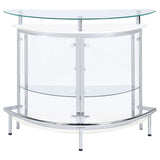 Amarillo Freestanding Glass Top Home Bar Wine Cabinet White - Tampa Furniture Outlet