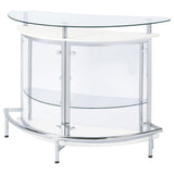 Amarillo Freestanding Glass Top Home Bar Wine Cabinet White - Tampa Furniture Outlet