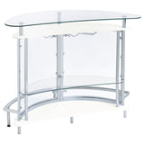 Amarillo Freestanding Glass Top Home Bar Wine Cabinet White - Tampa Furniture Outlet