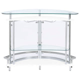 Amarillo Freestanding Glass Top Home Bar Wine Cabinet White - Tampa Furniture Outlet