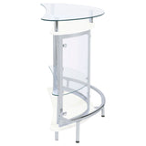 Amarillo Freestanding Glass Top Home Bar Wine Cabinet White - Tampa Furniture Outlet