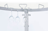 Amarillo Freestanding Glass Top Home Bar Wine Cabinet White - Tampa Furniture Outlet