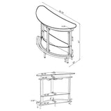 Amarillo Freestanding Glass Top Home Bar Wine Cabinet White - Tampa Furniture Outlet