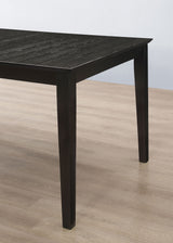 Louise 5-piece Rectangular Extension Leaf Dining Set Black - Tampa Furniture Outlet