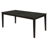 Louise 7-piece Rectangular Extension Leaf Dining Set Black - Tampa Furniture Outlet