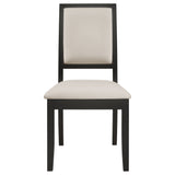 Louise 7-piece Rectangular Extension Leaf Dining Set Black - Tampa Furniture Outlet