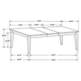 Louise 7-piece Rectangular Extension Leaf Dining Set Black - Tampa Furniture Outlet