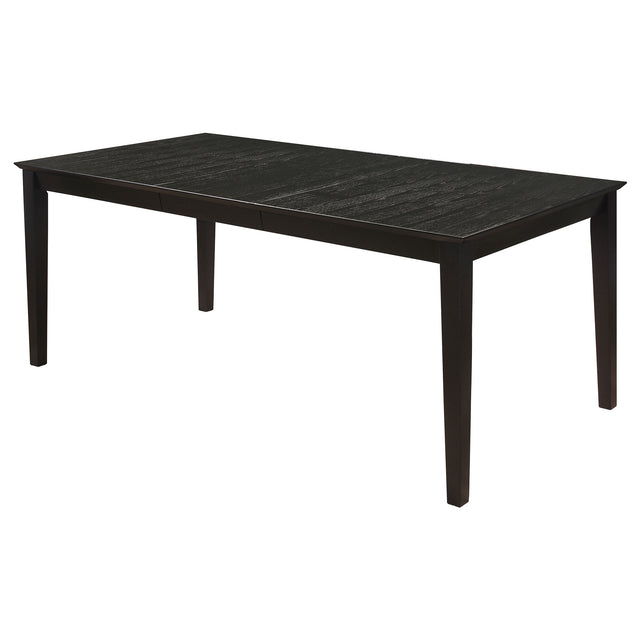 Tampa Furniture Outlet - Coaster - Louise Rectangular 78-inch Extension Leaf Dining Table Black - 101561