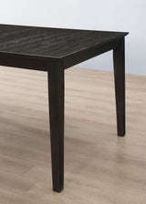 Louise Rectangular 78-inch Extension Leaf Dining Table Black - Tampa Furniture Outlet