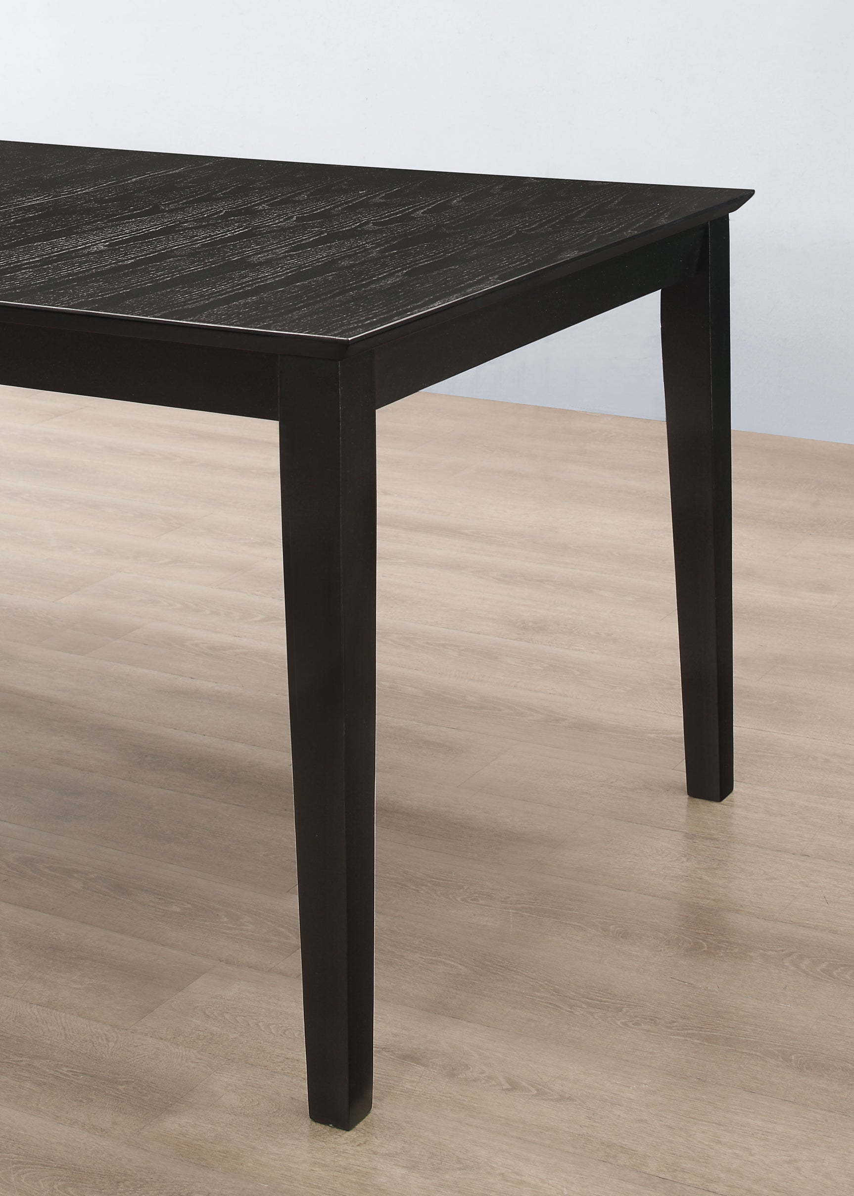 Louise Rectangular 78-inch Extension Leaf Dining Table Black - Tampa Furniture Outlet