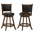 Tampa Furniture Outlet - Coaster - Broxton Upholstered Swivel Counter Chair Chestnut (Set of 2) - 101919