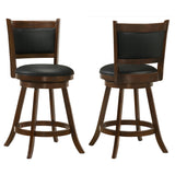Tampa Furniture Outlet - Coaster - Broxton Upholstered Swivel Counter Chair Chestnut (Set of 2) - 101919
