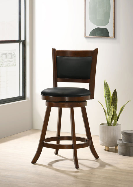 Broxton Upholstered Swivel Counter Chair Chestnut (Set of 2) - Tampa Furniture Outlet