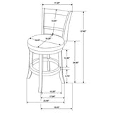 Broxton Upholstered Swivel Counter Chair Chestnut (Set of 2) - Tampa Furniture Outlet