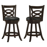 Tampa Furniture Outlet - Coaster - Calecita Wood Swivel Counter Stool Cappuccino (Set of 2) - 101929