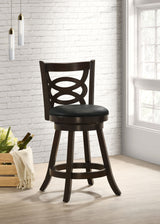 Calecita Wood Swivel Counter Stool Cappuccino (Set of 2) - Tampa Furniture Outlet
