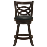 Calecita Wood Swivel Counter Stool Cappuccino (Set of 2) - Tampa Furniture Outlet