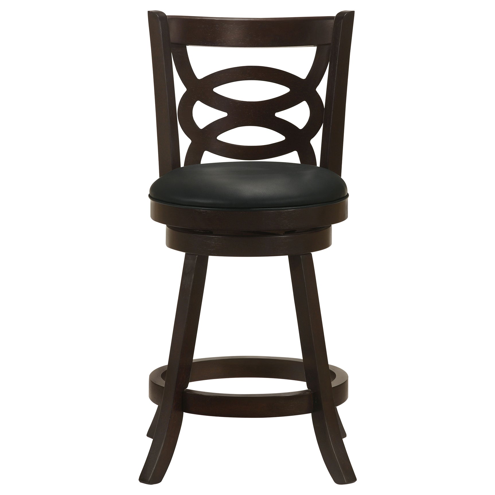 Calecita Wood Swivel Counter Stool Cappuccino (Set of 2) - Tampa Furniture Outlet