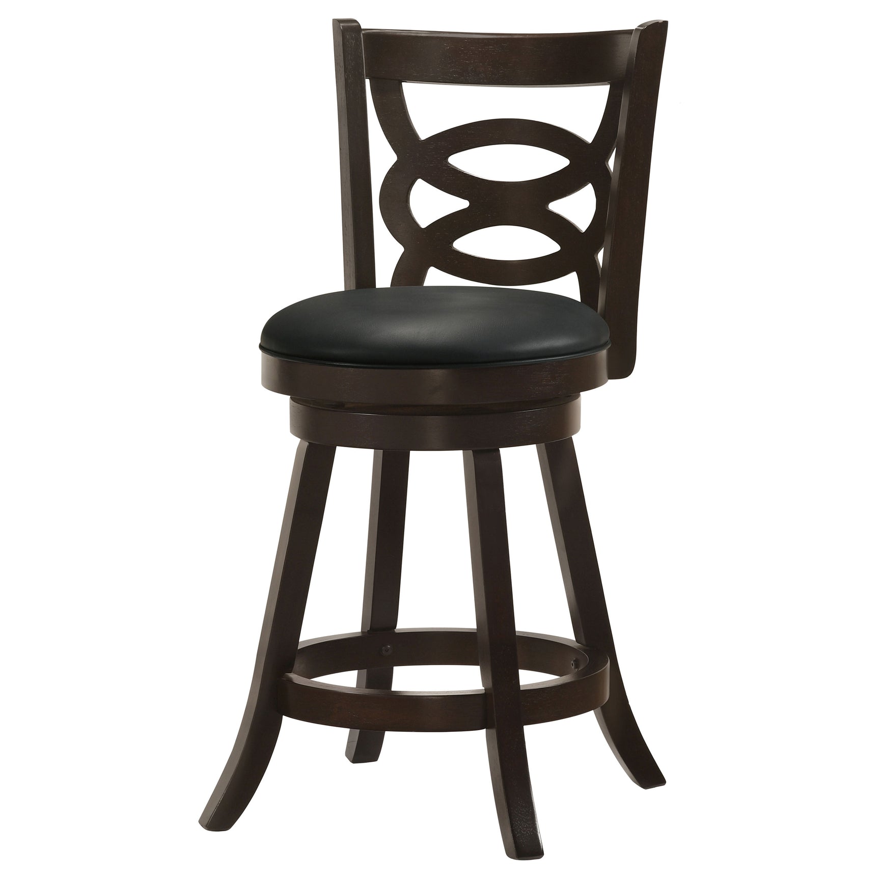 Calecita Wood Swivel Counter Stool Cappuccino (Set of 2) - Tampa Furniture Outlet