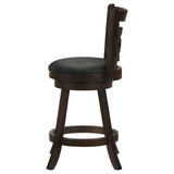 Calecita Wood Swivel Counter Stool Cappuccino (Set of 2) - Tampa Furniture Outlet
