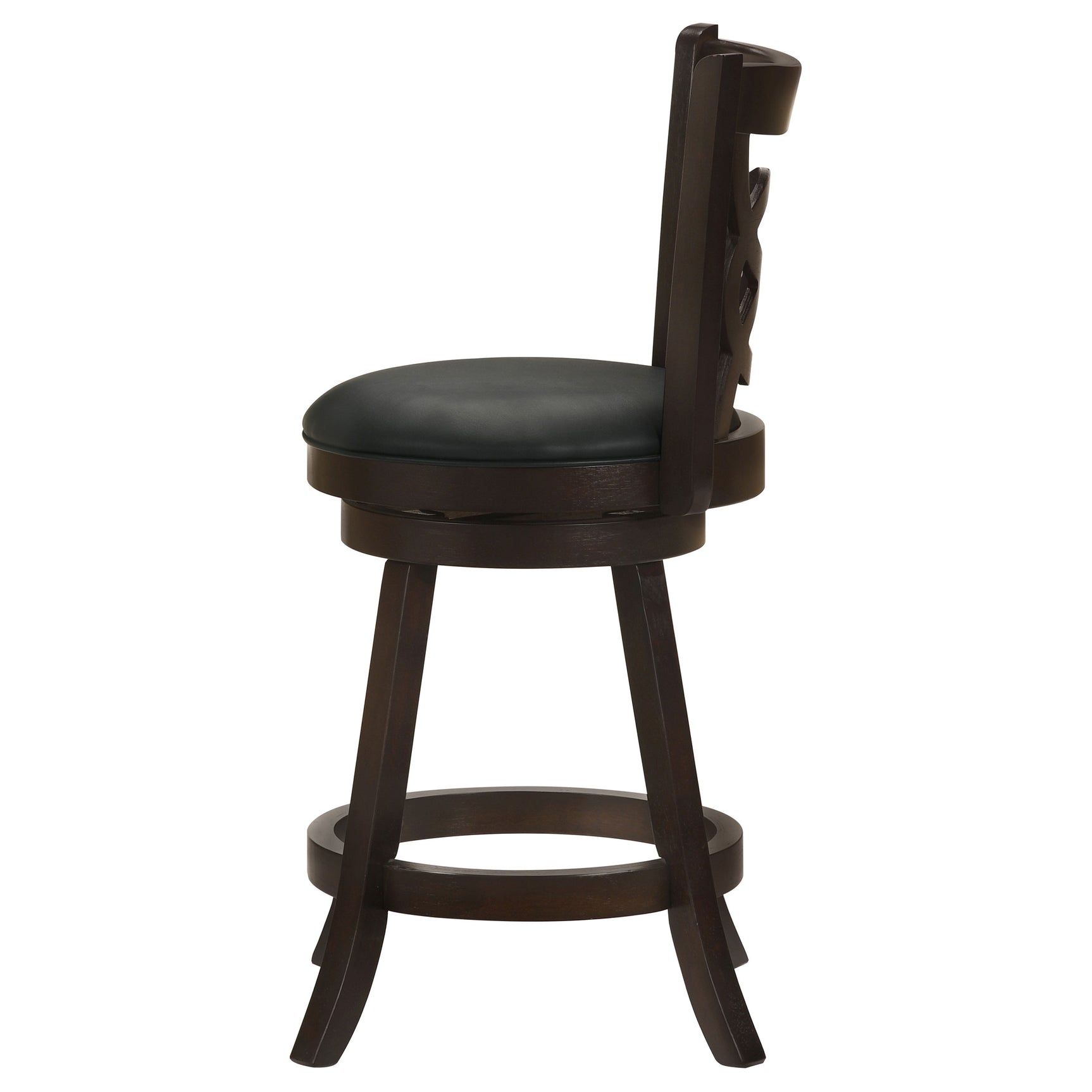Calecita Wood Swivel Counter Stool Cappuccino (Set of 2) - Tampa Furniture Outlet