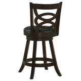Calecita Wood Swivel Counter Stool Cappuccino (Set of 2) - Tampa Furniture Outlet